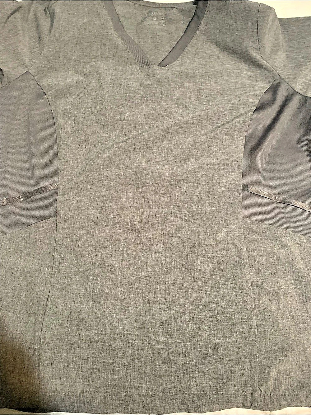 Hanes Gray Short Sleeve Scrub Set